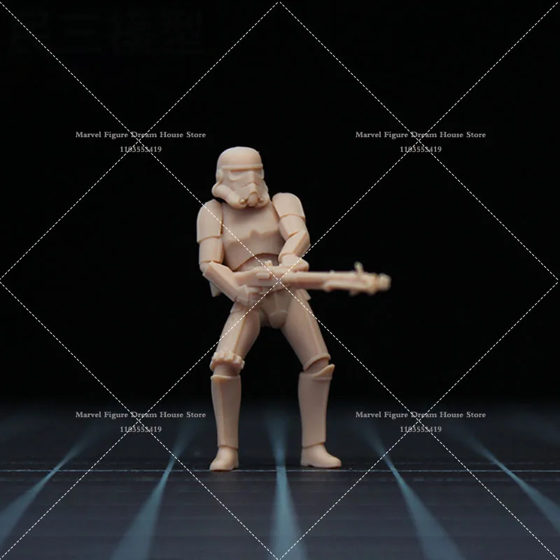 1/64 1/43 Scale Miniature Scene Doll White Mold Un-panited Star Wars Imperial Stormtrooper Miniature Action Figure Collection