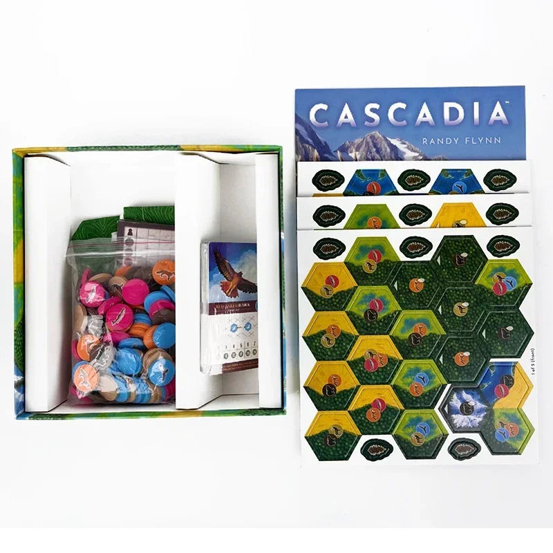 

Набор настольных игр Cascadia, английская шахматная версия, легкие правила, быстрая игра, образовательные развлечения для детей, взрослых и семейных встреч