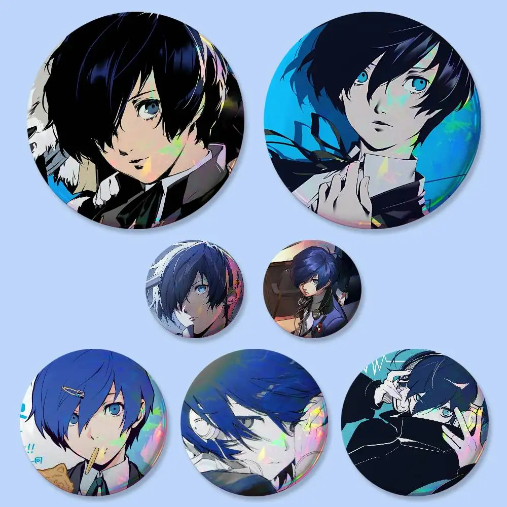 Makoto Yuki Anime Figure Badges 25 32 44 58 75 Mm Round Cosplay Pin Bag Decor Fans Collect Friends Gifts Brooch Souvenir