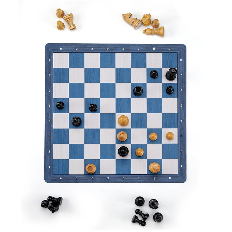 مجموعة ألواح الشطرنج على طراز فارس للأصدقاء ، الخشب الصلب ، بلاستيك ABS ، لعبة الطاولة ، الترفيه ، هدايا الأعياد ، 40x20cm #2