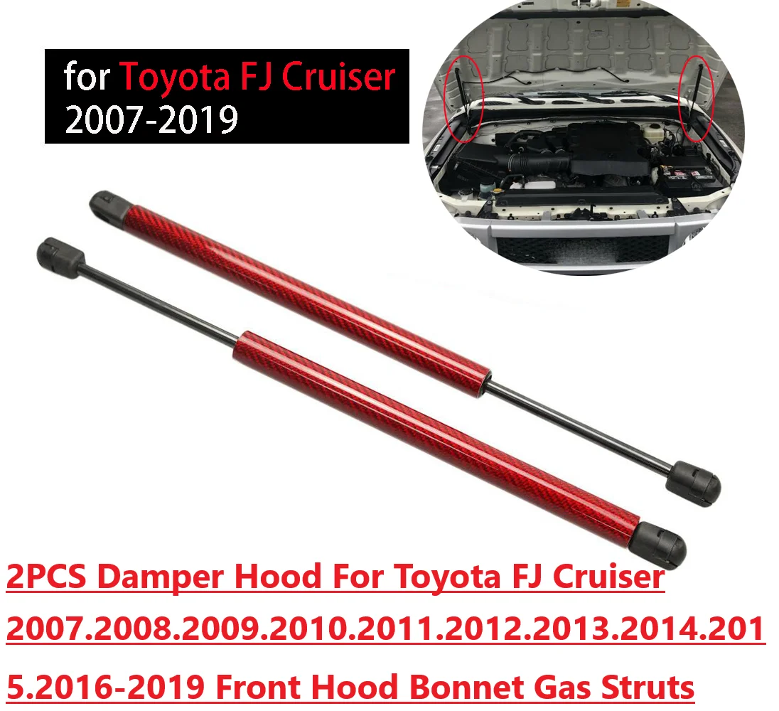 

2PCS Hood Damper For Toyota FJ Cruiser 2007.2008.2009.2010-2019 Front Bonnet Gas Struts Lift Support Shock Absorber Piston Rods