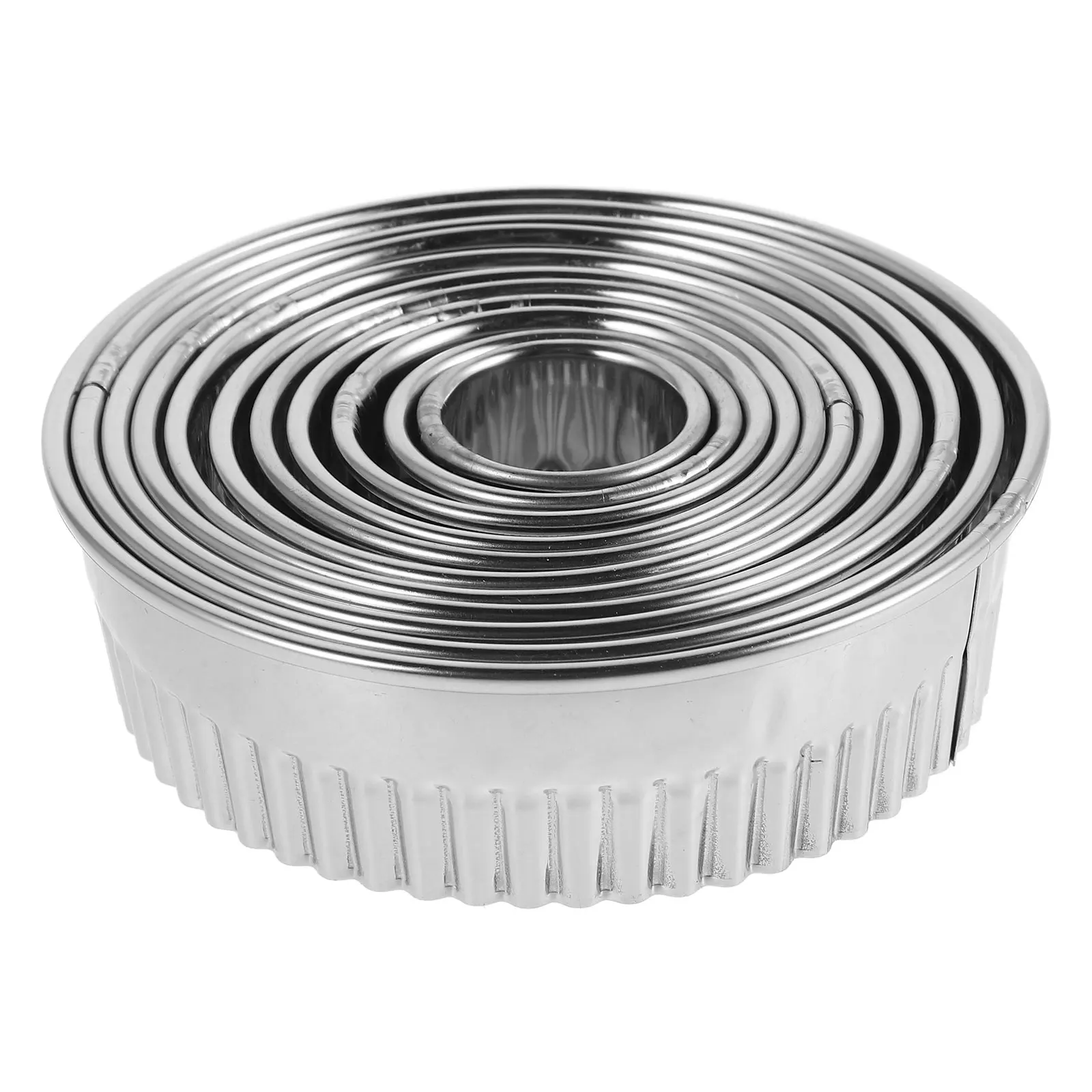 

11pcs Stainless Steel Circle Cookie Biscuit Cutter Set Adjustable Cake Rings Baking Mold Muffin Pancakes Burger Mousse Ring
