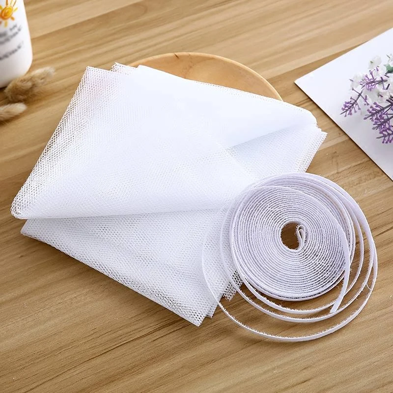 Anti Fly Mosquito Net DIY Self-Adhesive Fly Mosquito Window Net Mesh Mosquito Insect Bug Net Curtains for Windows