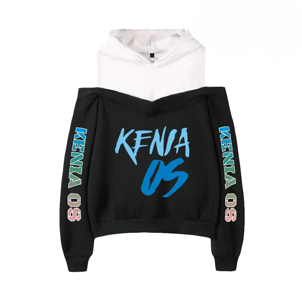 

Kenia Os Merch Women Hoodies Sweatshirts Y2K Streetwear Hip Hop Long Sleeve Sexy Off Shoulder Fleece Hooded Jacket Female