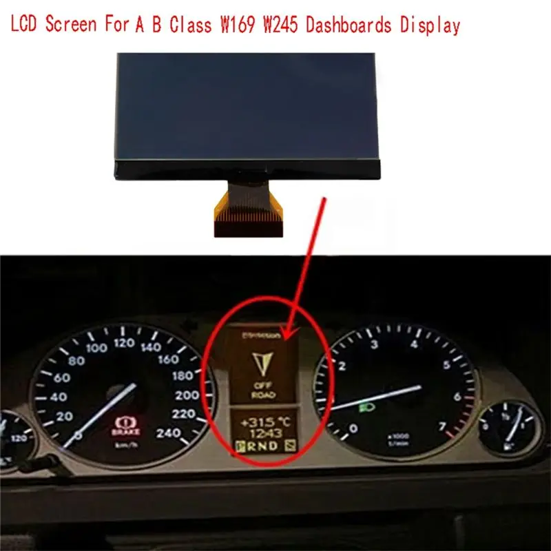 Precise LCD Screen For Mercedes A B Class W169 W245 Dashboards Display 8 Volt Version Direct Replacement
