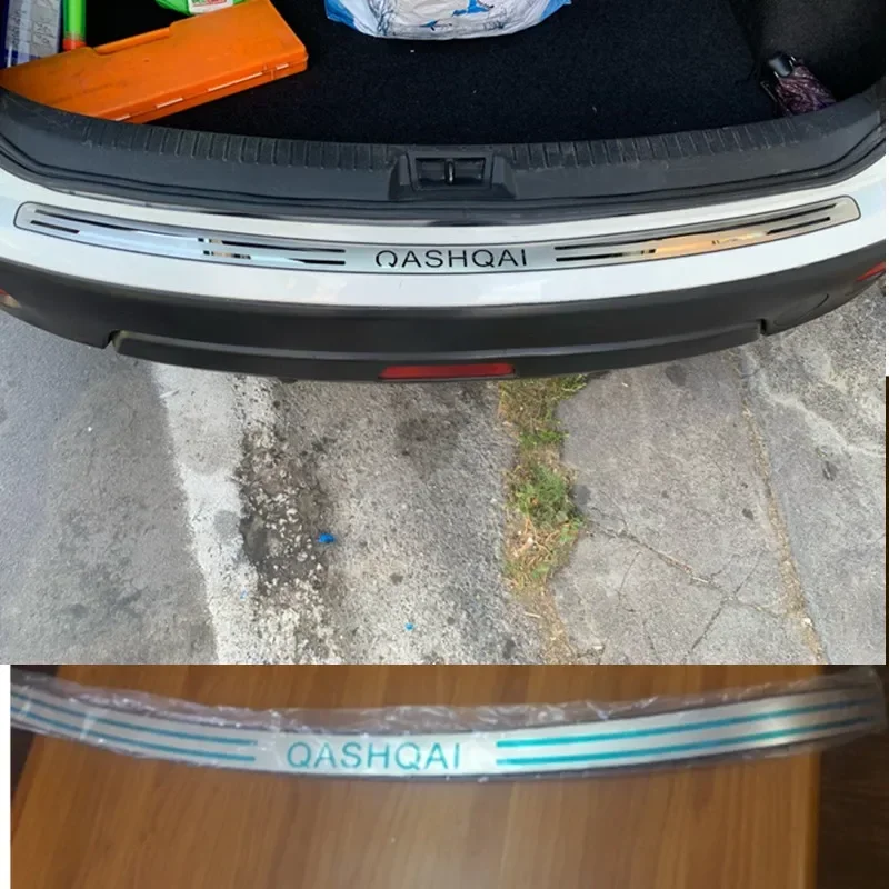 

Внешняя ультратонкая защита заднего бампера из нержавеющей стали, защита багажника, накладка для Nissan Qashqai J10 2007-2012 2013
