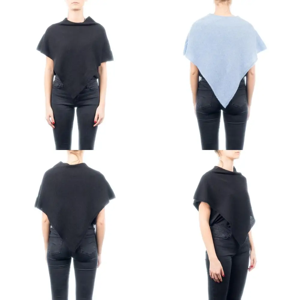 

100% Cashmere Short Poncho - Luxurious Italian Craftsmanship - Premium Quality Cashmere Wear