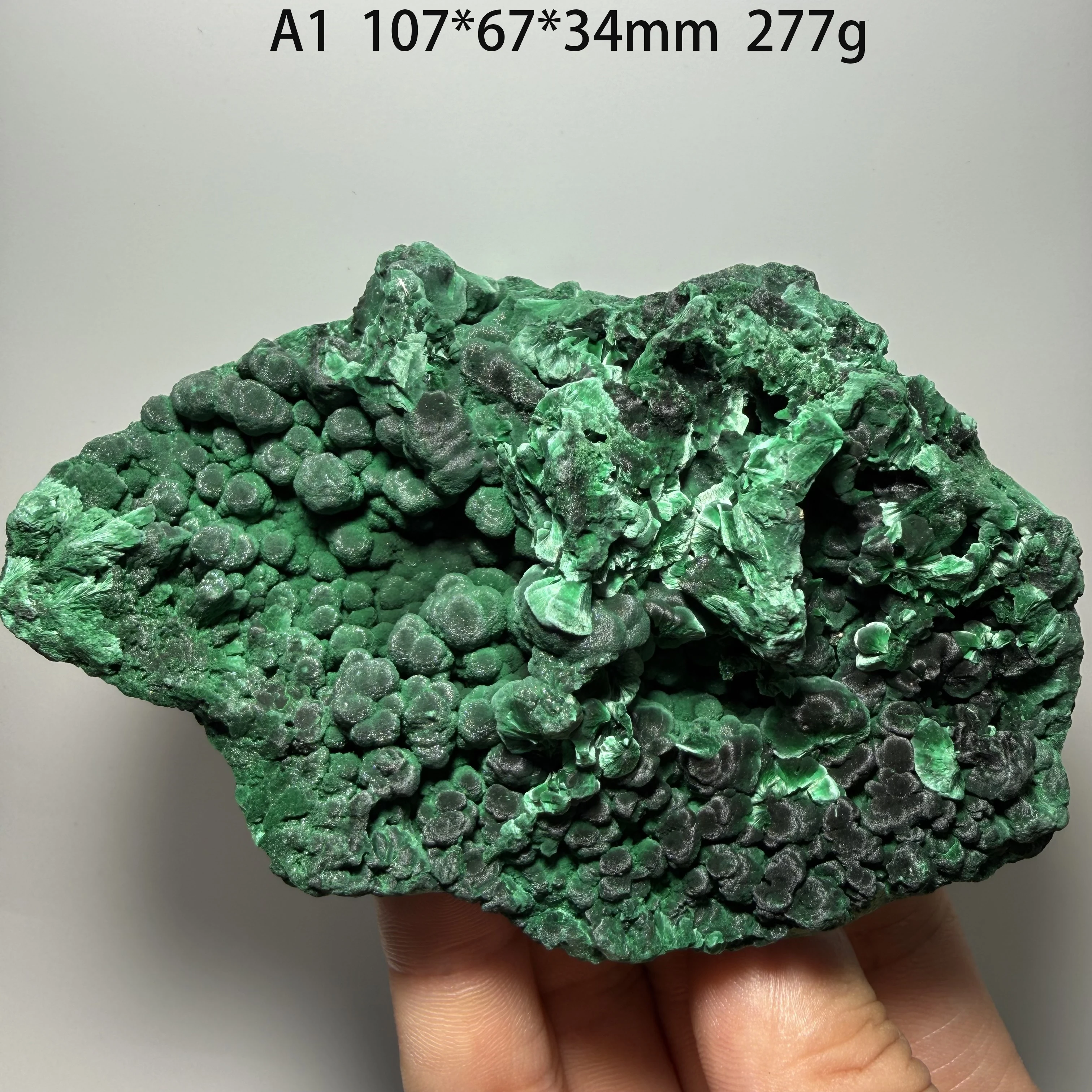 Natural Velvet Malachite Specimen Fibrous Silky Malachite Crystal Cluster Raw Mineral Healing Stone Collection Home DecorA4-2-24