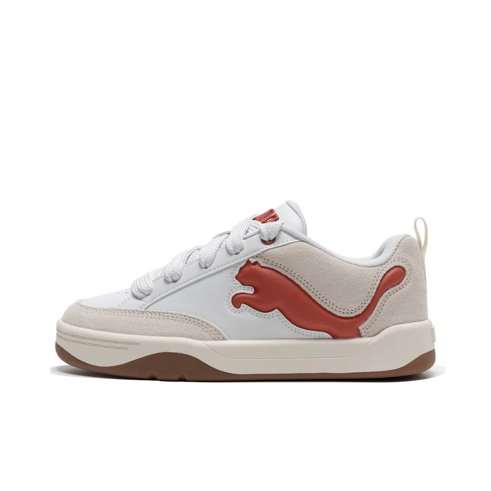 PUMA Park Lifestyle Abrasion Resistant Low top Skateboard Shoes Unisex White Beige 395022-11