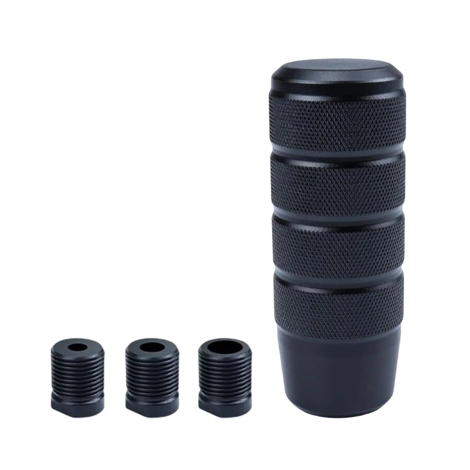Aluminum 3.7inch Car Shift Knob Universal Easily Install Direct Replacement with 3 Threaded Adapters M8 M10 M12 Modern Style