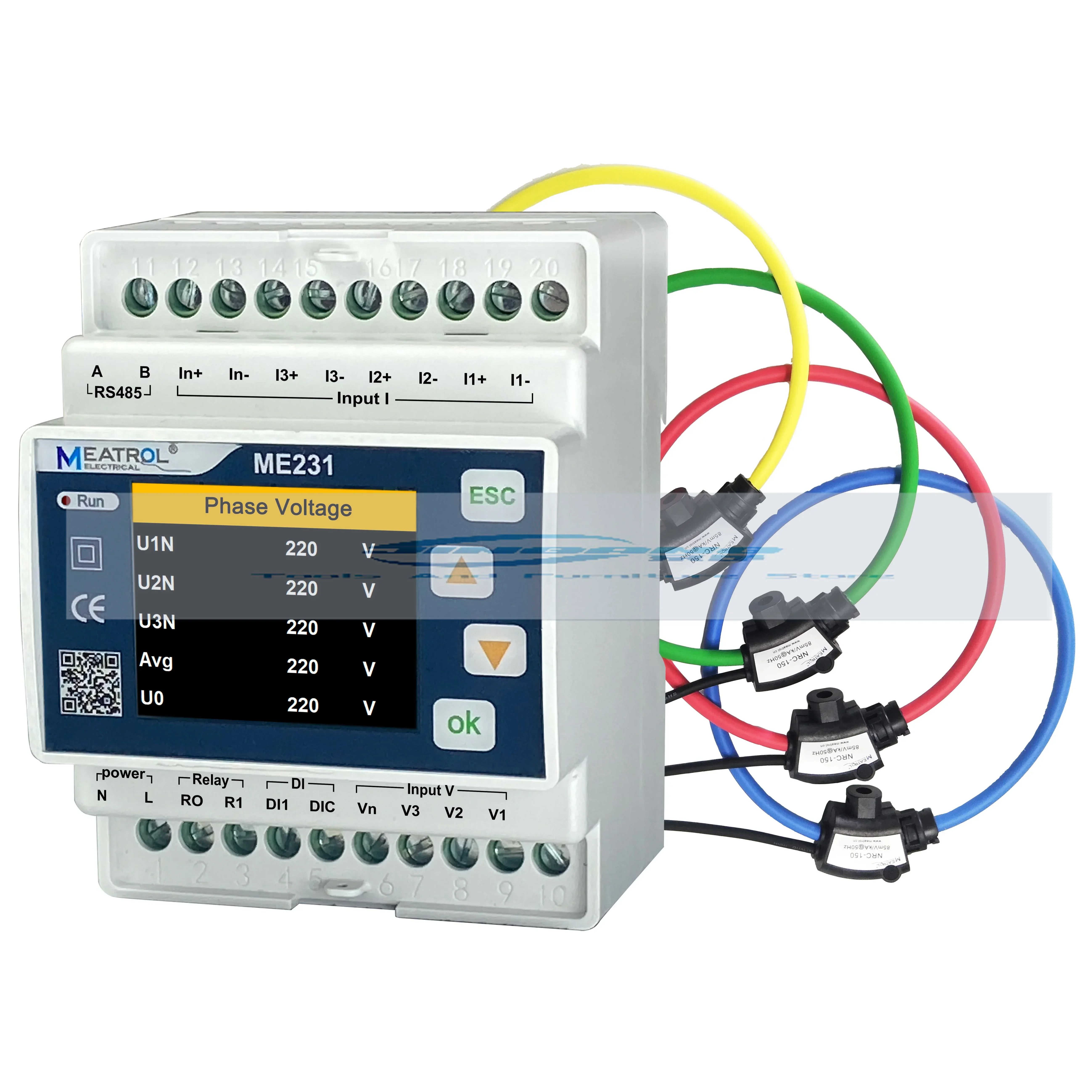 231High quality Rogowski coil 333mV Split Core CT Connected RS485 Modbus RTU Energy Meter