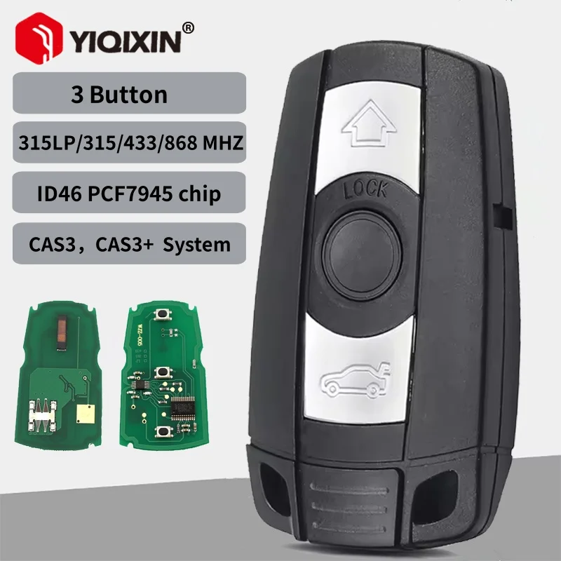 

Remote Car Key ID46 Chip 315/315LP/433/868MHz For BMW CAS3 1/3/5/6/7 Series E61 E90 X5 X6 E82 E91 E92 E60 E70 E71 E87 E88 E89 Z4