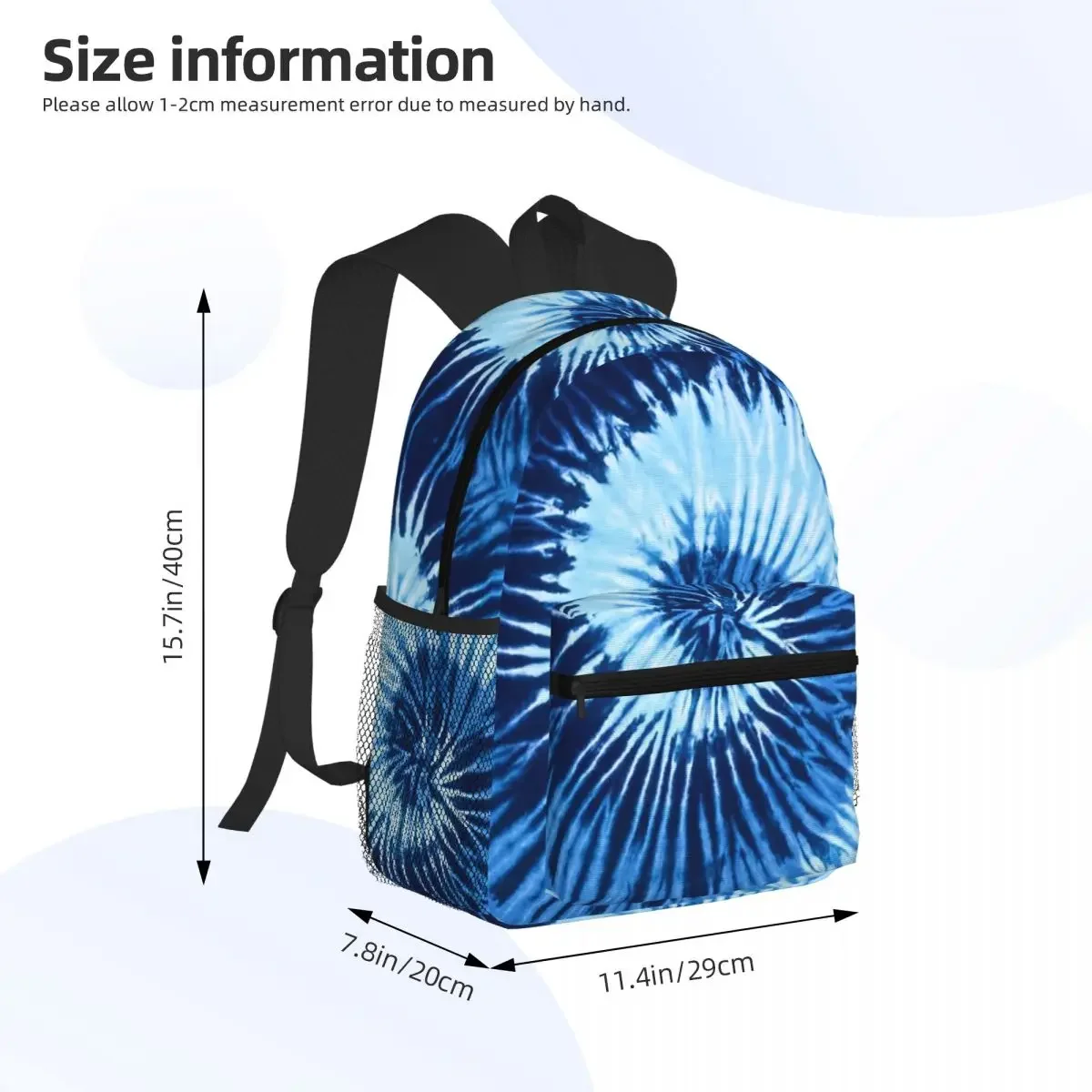Tie-dye Colorful Student Backpack School Bag Hiking Travel Daypack for Boys Girls Fashion Bookbag Shoulder Bags