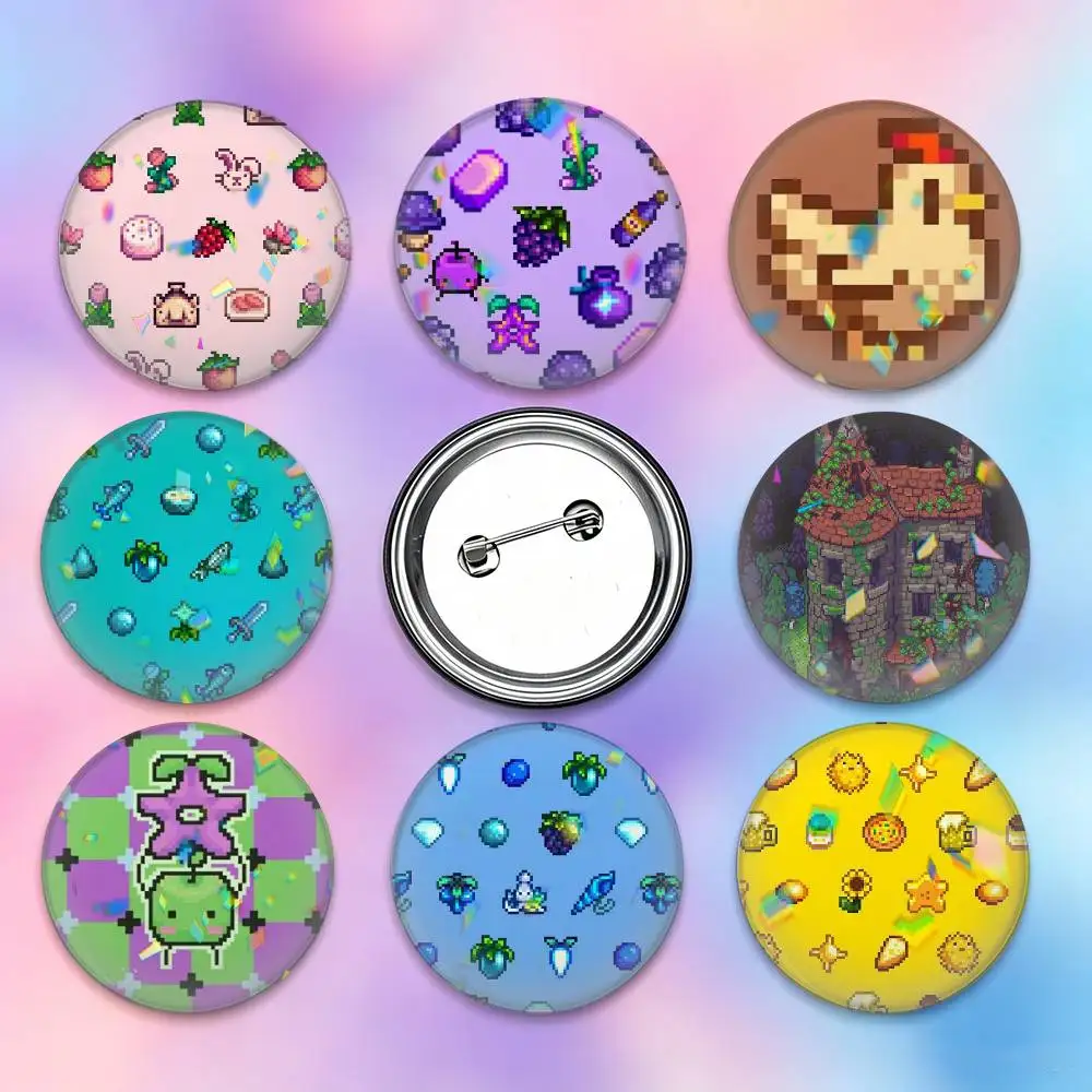 Farm simulation game Stardew Valley 25mm 32mm 44mm 58mm 75mm Brooches Badges Pins for Accessories Gift