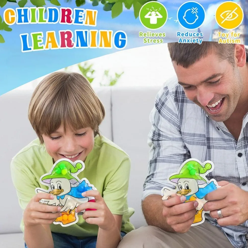 Juguetes sensoriales de clasificación de colores para niños pequeños, juguetes para aliviar el estrés, patos para apretar, habilidades motoras finas, juguetes de viaje Montessori de Pascua