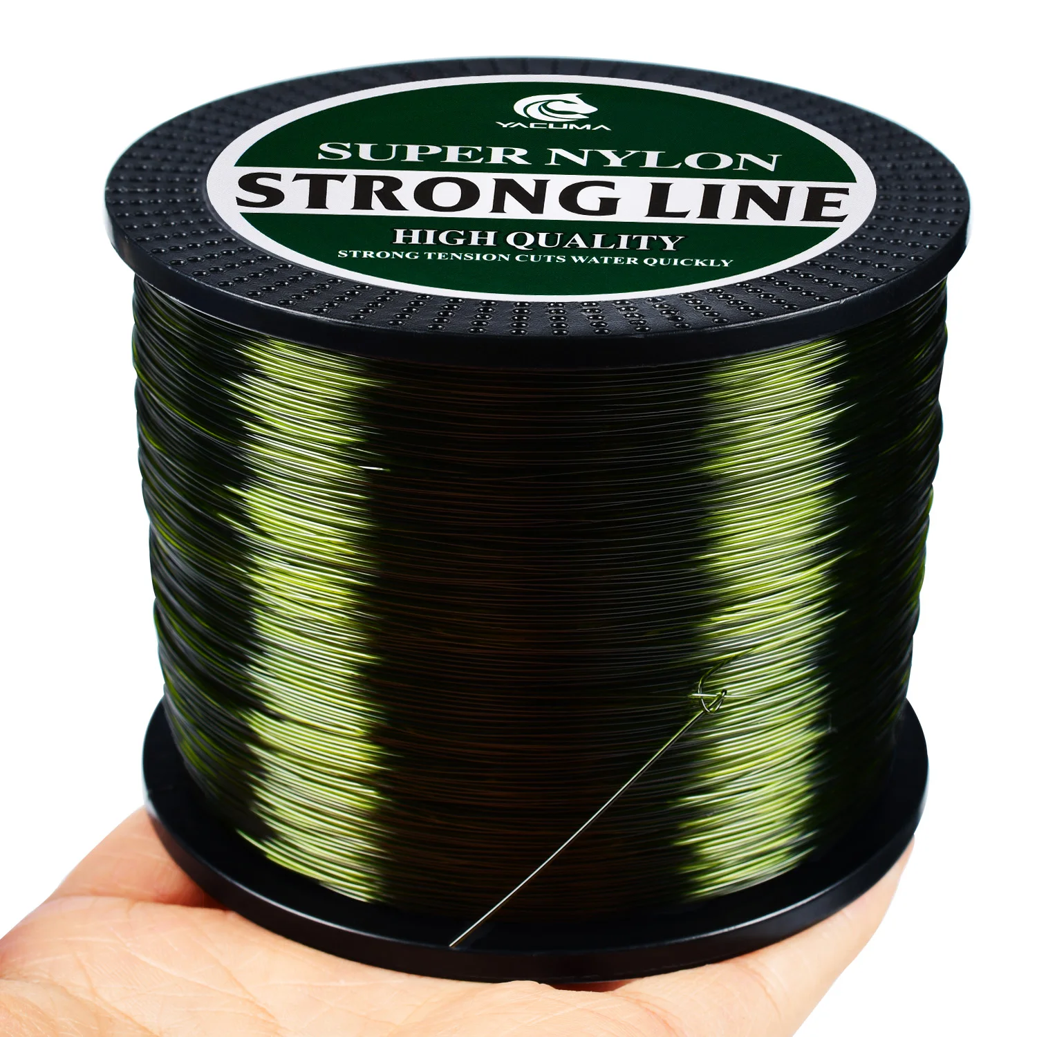 YACUMA 1000M-1093YDS Monofilament Angelschnur mit Fluorocarbon-Beschichtung Olivgrüne Nylonschnur für Ozean- und Flussangeln Zubehör – Detail 7