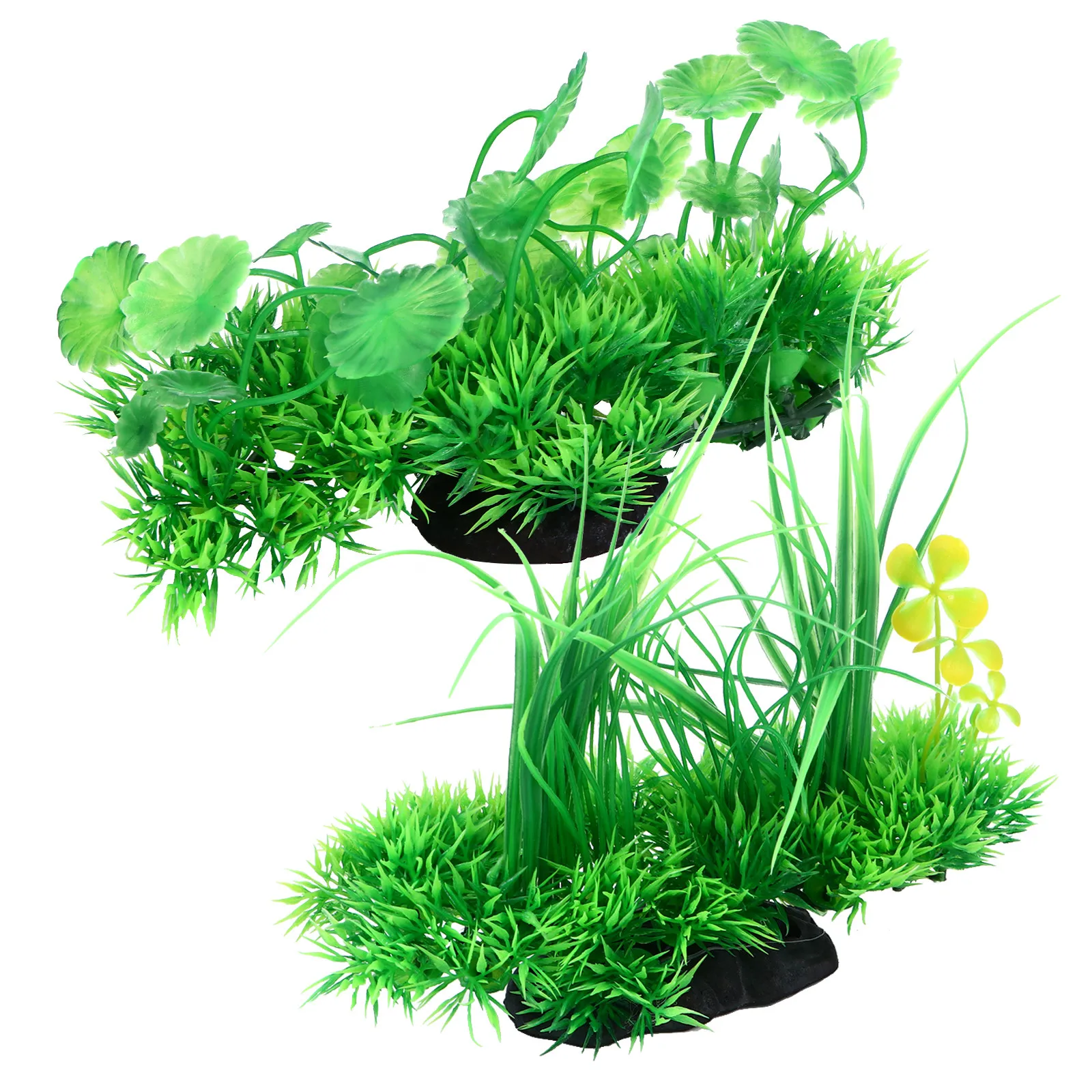 Aquarium Fish Low Maintenance - 2 stuks levendige kunststof kunstmatige waterplanten