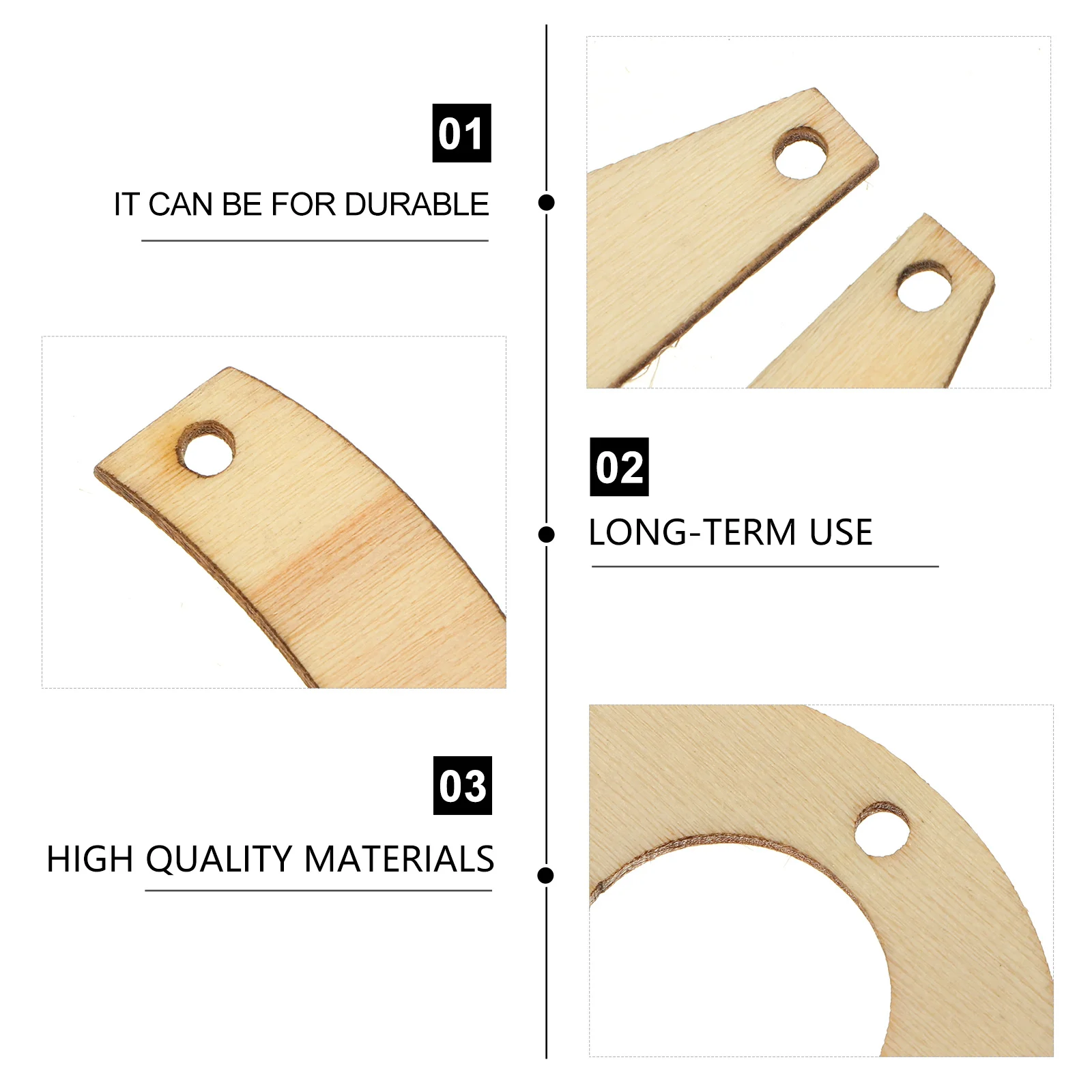 

70Pcs DIY Earring Material Kit Wooden Blanks Smooth Surface Paintable Durable Craft Jewelry Making Earring Blank