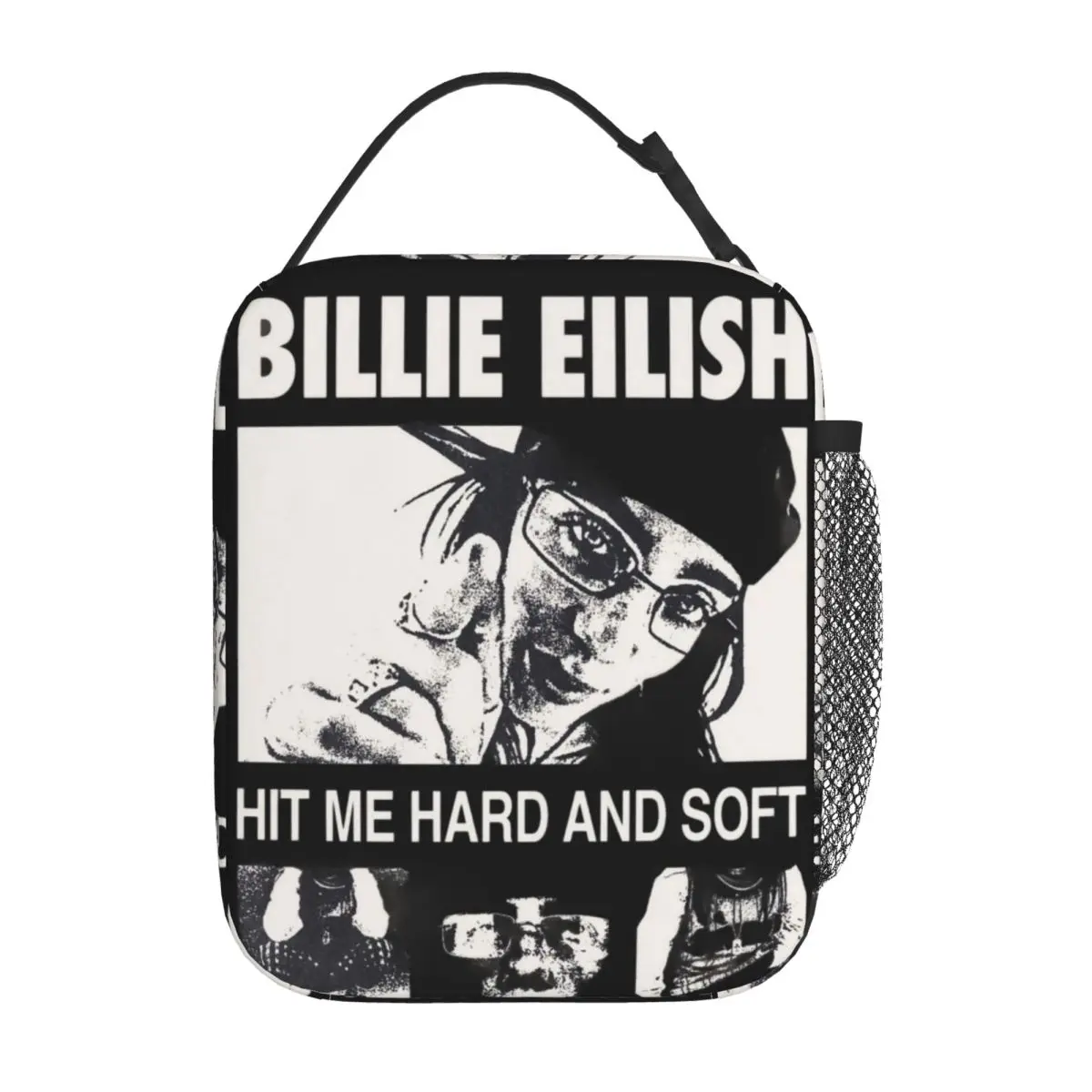 B-Billie-Girl E-eilish Insulated Lunch Bags Cooler Bag Reusable Meal Container High Capacity Tote Lunch Box Bento Pouch Travel