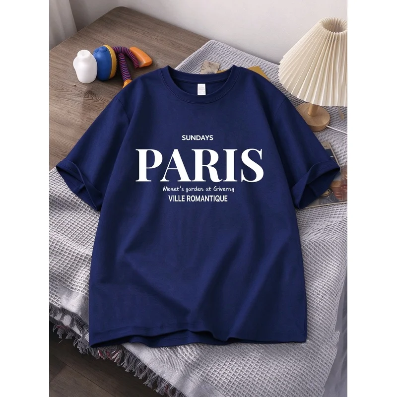 Men'S Fashion Printed T-Shirt  Men'S Monet Garden Graphic Top  Summer Casual Short-Sleeve T-Shirt  Suitable for everyday wear