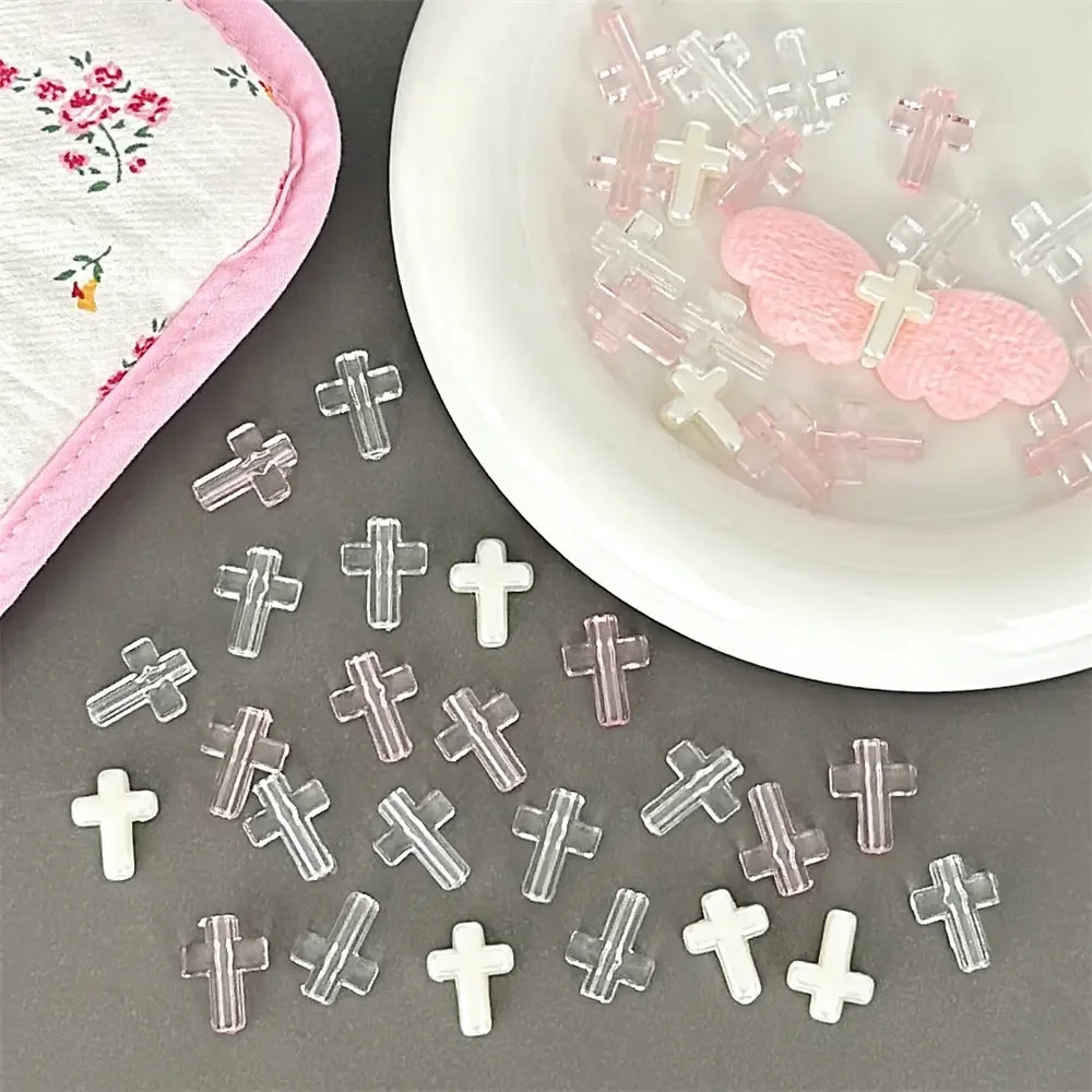 Mini Color Plastic Cross Decor Patch, Kpop Photocard Holder, Creme Gel, Caixa Do Telefone Móvel, Grampos De Cabelo, Decoração DIY, Bonito, 3 ", 20Pcs