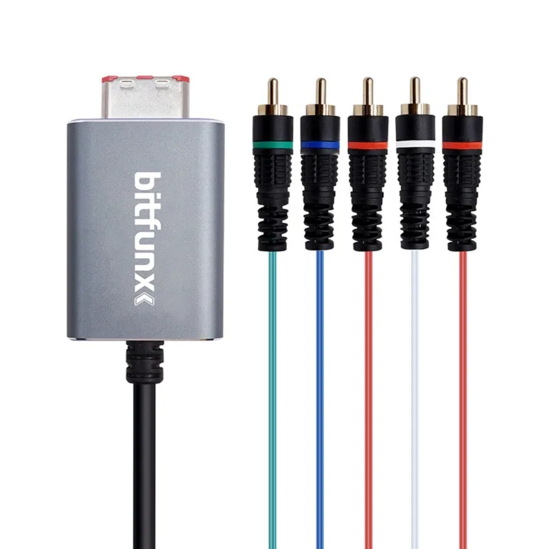 Y01A Bitfunx High Quality Image Component Video Cable 5RCA Ypbpr For Gamecube NGC Digital AV Output