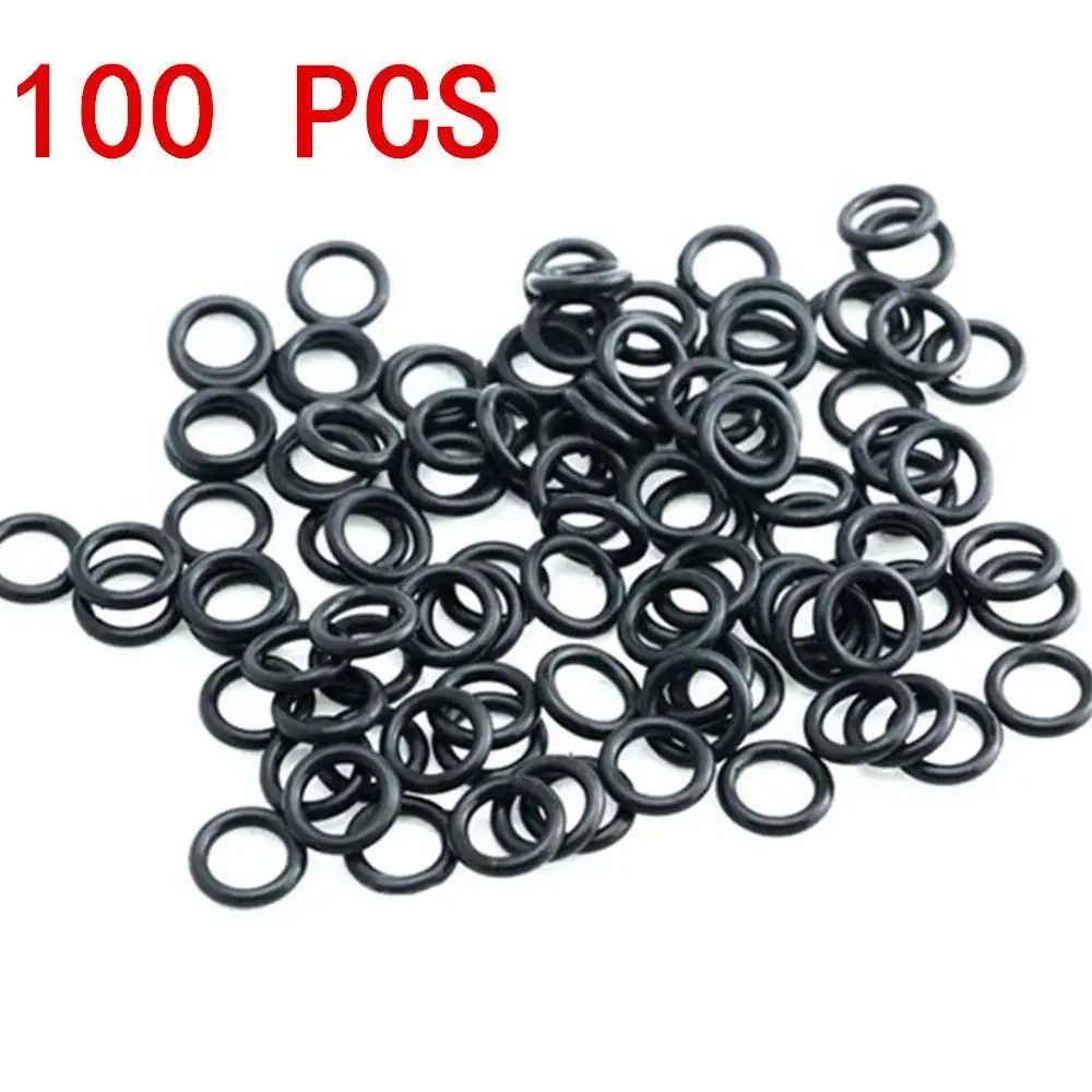 100 Pcs Engine Oil Drain Plug O-Ring Black Set For Harley Replace #11105 Sporster Touring Fatboy Dyna Twin Cam