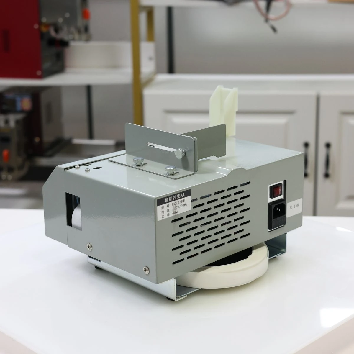 Máquina aplicadora de bandas pequeñas inteligentes de DG-45, máquina de embalaje de bandas para dinero, aplicadora de bandas de moneda de papel