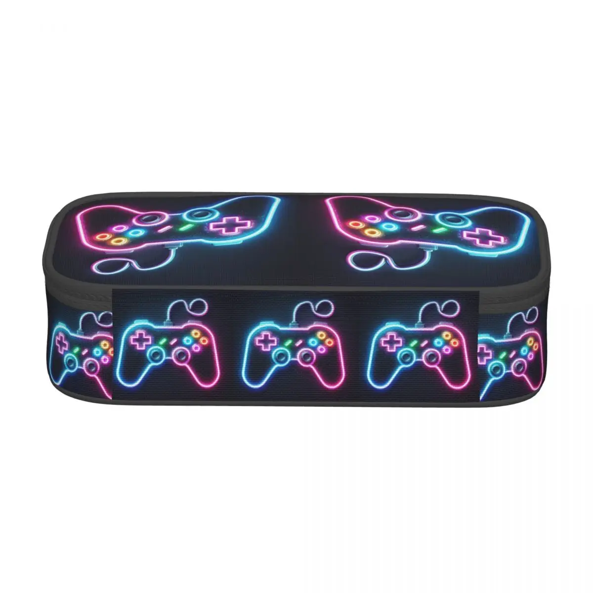 Color Fluorescent Neon Game Controller Pencil Cases for Students Pen Box Pencil Bag Large Capacity Pencil Pouch Pen Holder