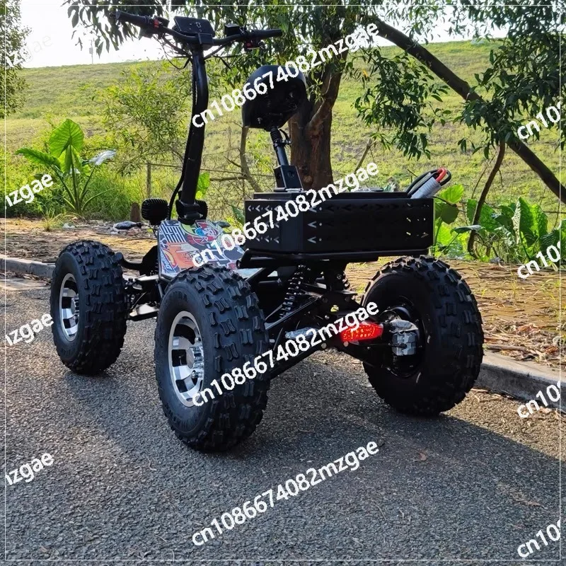8000W 21 inch four-wheel drive rough wheel off-road scooter beach bike folding electric scooter