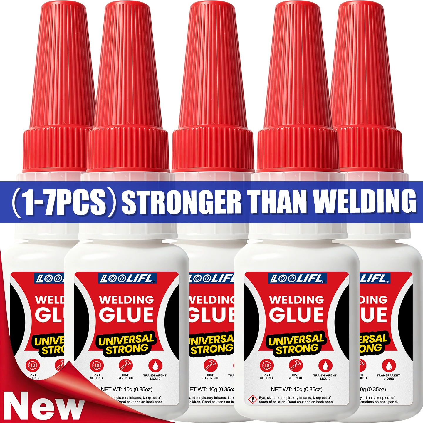 LOOLIFL High Strength Welding Glue Fast Drying Super Glue Multi-purpose Transparent Instant Adhesive For Wood Metal Jewelry Bond