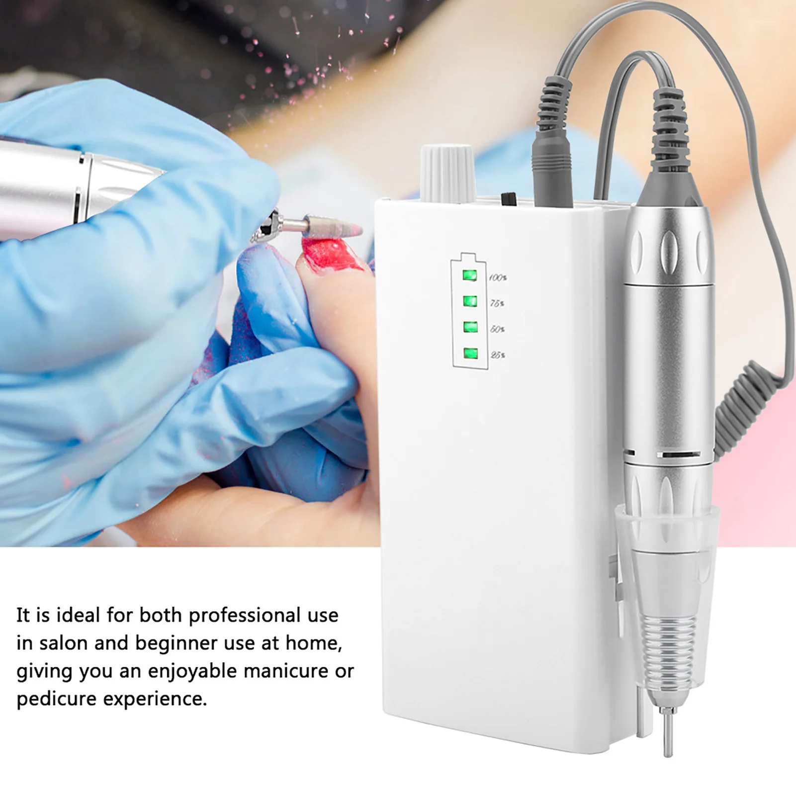 Profissional elétrica broca do prego lidar com 30000rpm broca da arte do prego handpiece arquivo polonês moagem máquina manicure broca acessório