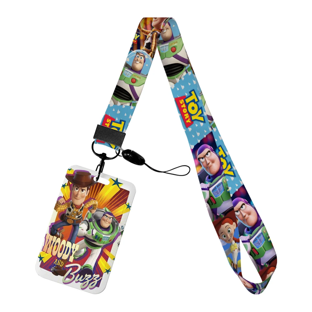 New Design Disney Toy Story Neck Strap Lanyard Card Cover Cartoon Badge Holder Id Card Students Hang Rope Kids Girls Boys Gifts