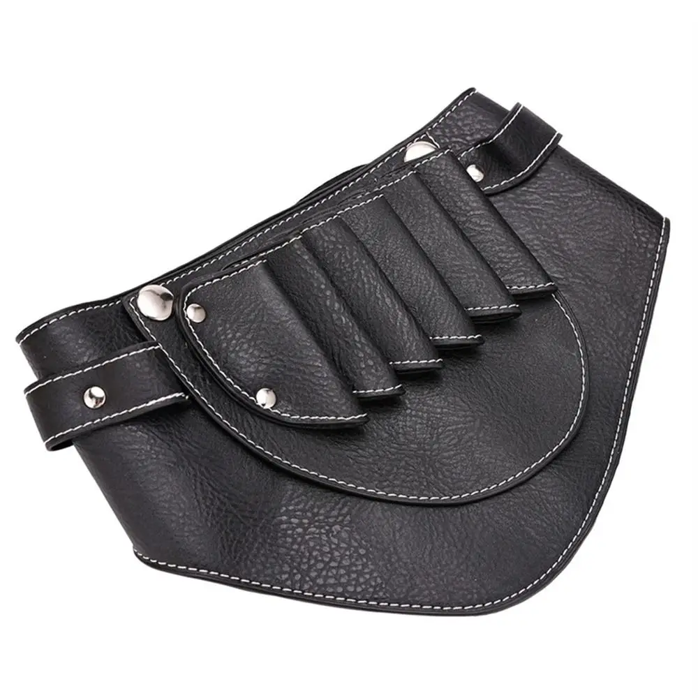 PU Leather Hairdressing Tools Bag Shoulder Belt Durable Barber Tools Bag Adjustable Waist Waist Belt Hairdressing Bag