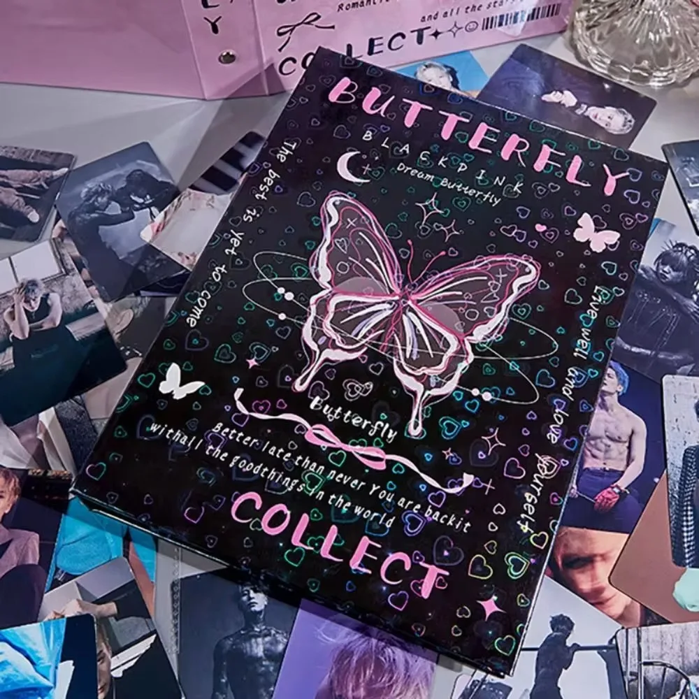 ألبوم بطاقات الصور الفوتوغرافية مقاس 3 بوصات، واقي أوراق فضفاضة، حامل بطاقة الصور الفوتوغرافية على شكل قطة كرتونية، طراز قديم، دفتر ألبوم #2