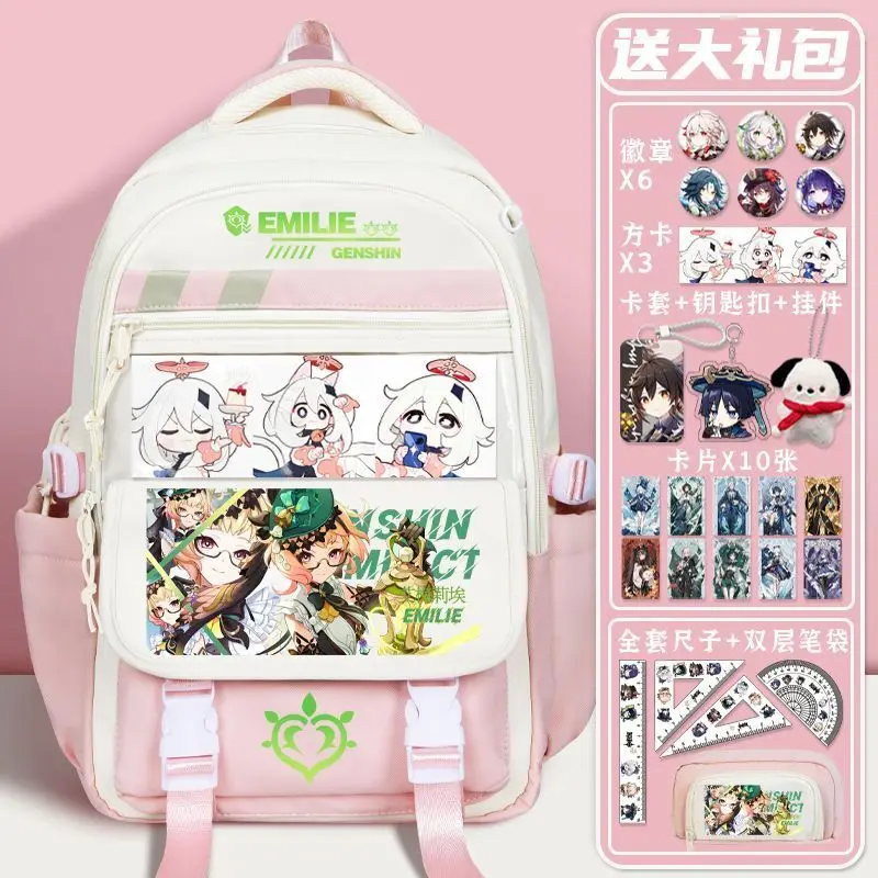 Genshin Impact Dream Of The Moon Rui Xiaska Anime Pain Bag High Middle School Student Spine Protection Versatile Double Should