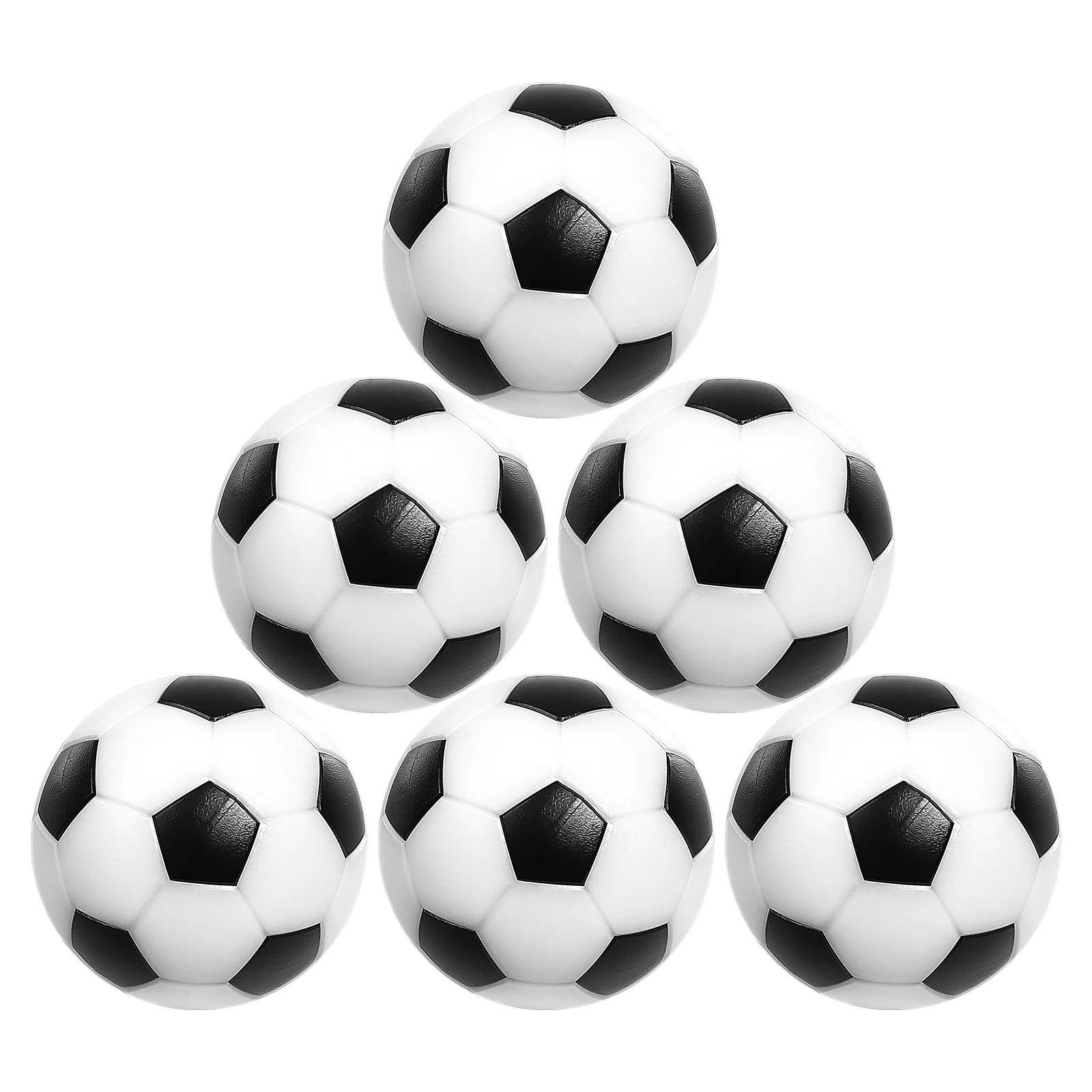 6 pezzi palloni da calcio da tavolo giocattoli mini calcio piccoli palloni da calcio giocattoli da calcio in bianco e nero (32 mm) palloni da calcio da tavolo