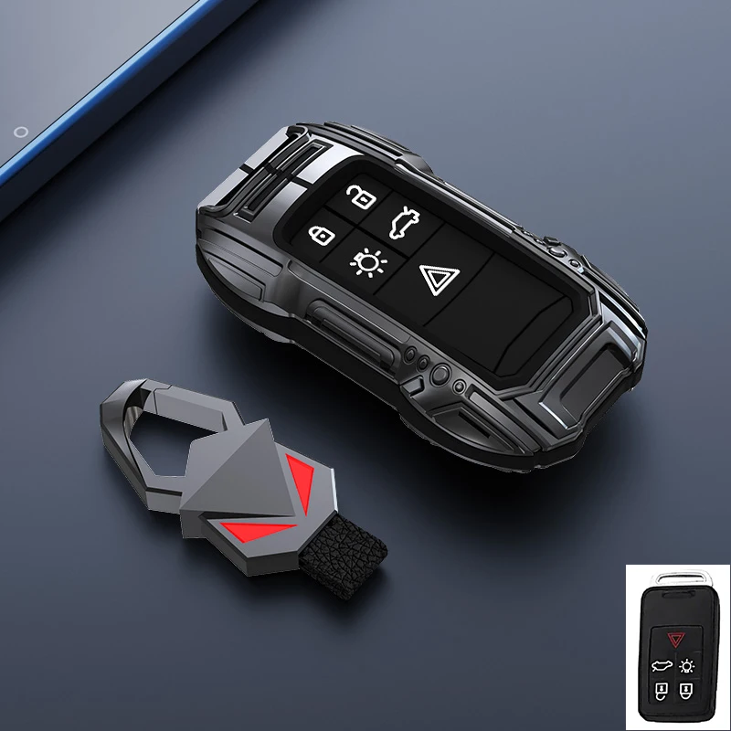 5/6 buttons Zinc Alloy Car Remote Key Holder Shell Case Full Cover Fob For Volvo XC60 V60 S60 S80 XC70 V40