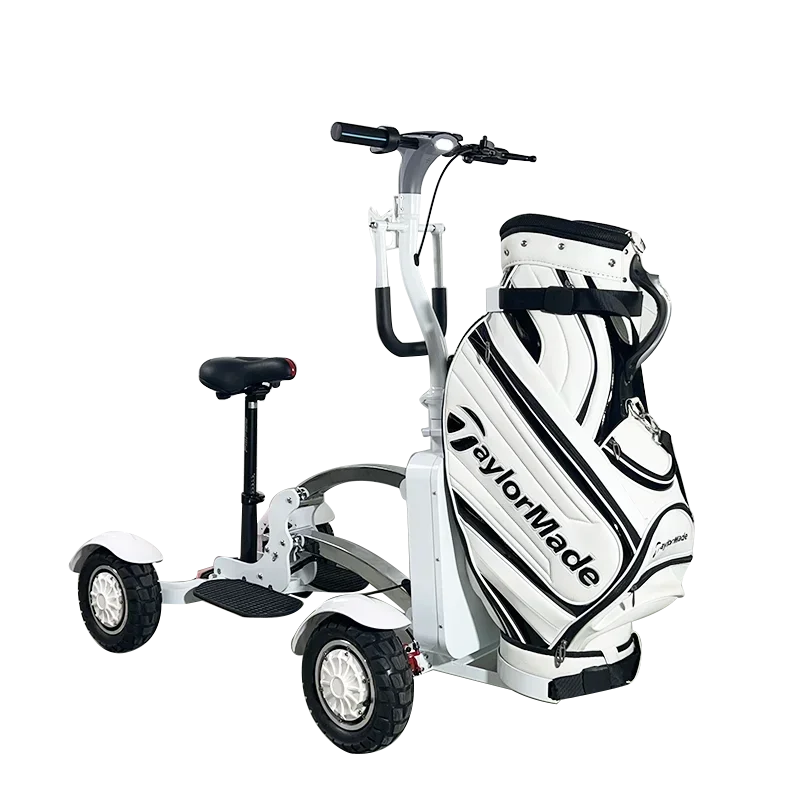 Brushless Dual Motor 10 inch Tire 4 Wheels Electric Golf Scooter Carts electric golf push cart