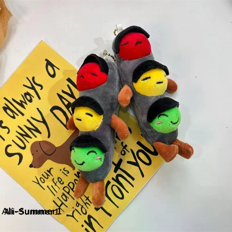 

Cute Creative Funny Traffic Light Plush Doll Stuffed Toy Keychain Pendant Girl Backpack Charm Bag Hanging Ornament Birthday Gift