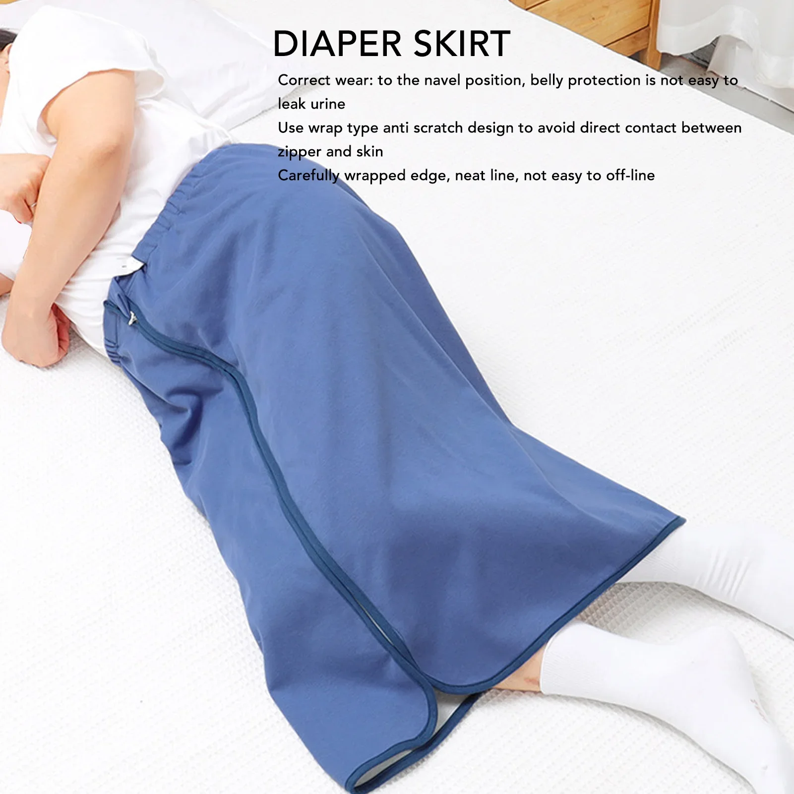 Washable Diaper Skirt for Elderly Adult Care Menstrual Protection Waterproof Leak Proof Urine Pads Humidity Absorption Diaper