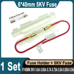 Microwave Fuse Holder High Voltage Glass Fuse tube 6*40mm Glass Fuse 5KV 0.6A 0.65A 0.7A 0.75A 0.8A 0.85A 0.9A Glass Fuse