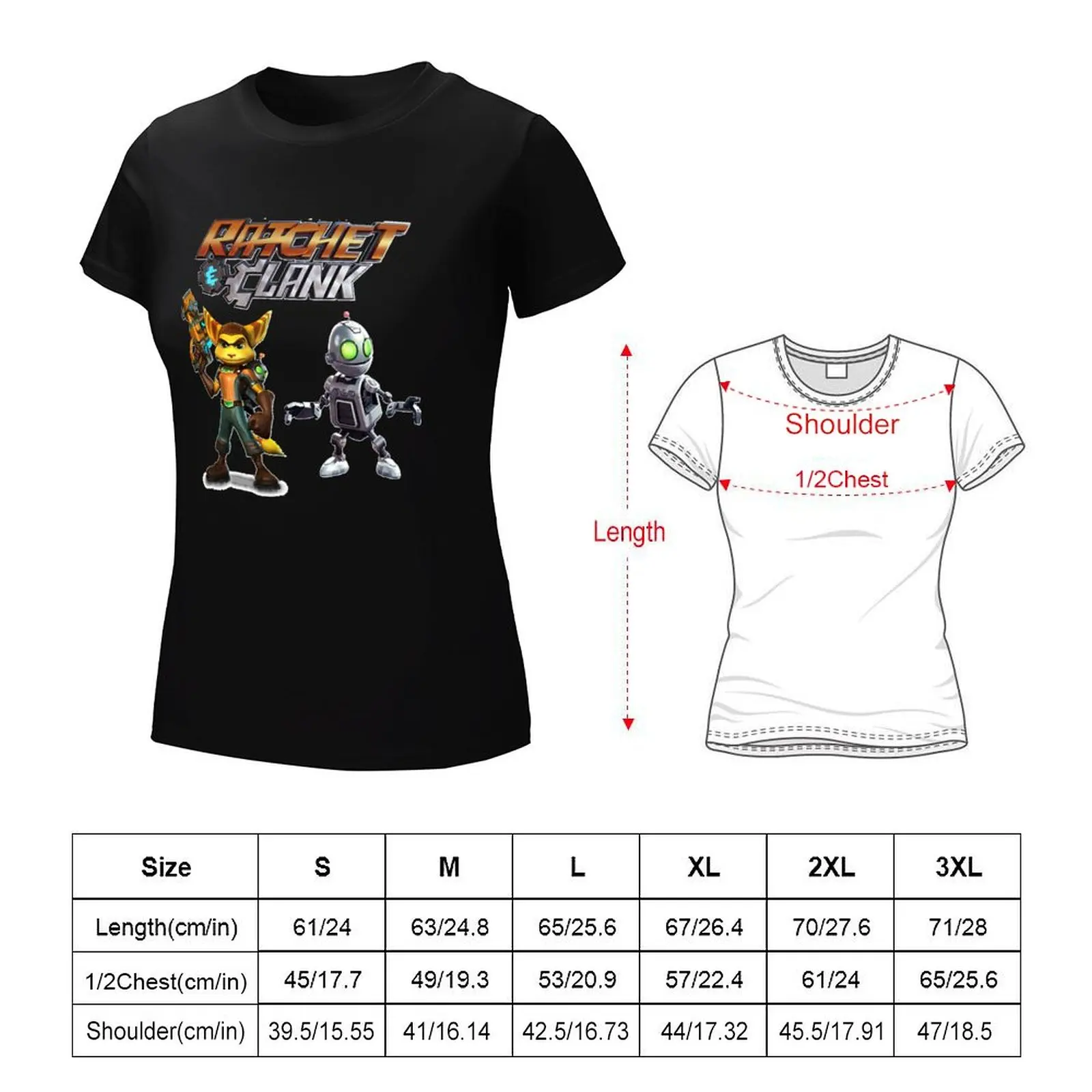 Ratchet and Clank T-Shirt summer top cute clothes Women tops