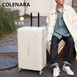 COLENARA Men's Luggage ABS+PC Boarding Case Large Capacity Trolley Case 20