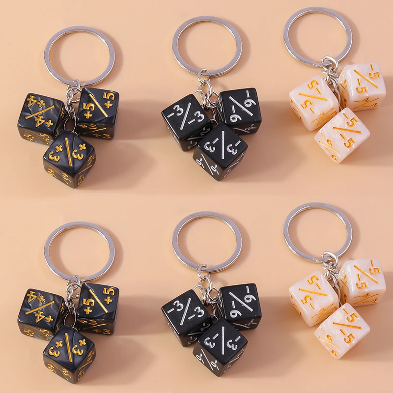 

Cartoon Resin 3D Dice Charms Keychains for Women Men Car Key Handbag Purse Hanging Keyrings Accessories DIY Jewelry Gifts