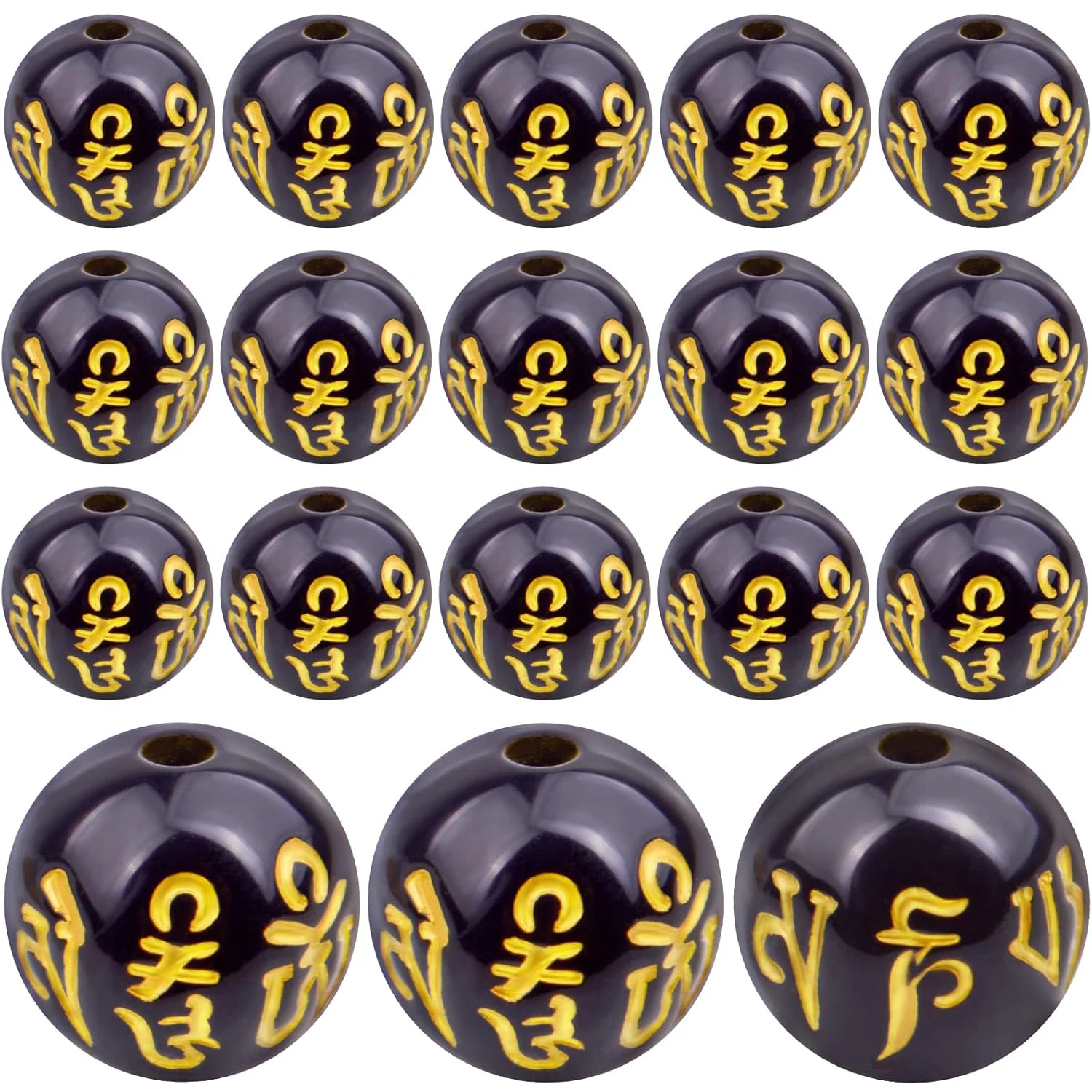 

100 штук бусин-разделителей Пи Сю, бусины Фэн-шуй, круглые бусины из смолы, рассыпные бусины-талисманы, амулеты на удачу и богатство для браслетов и украшений своими руками