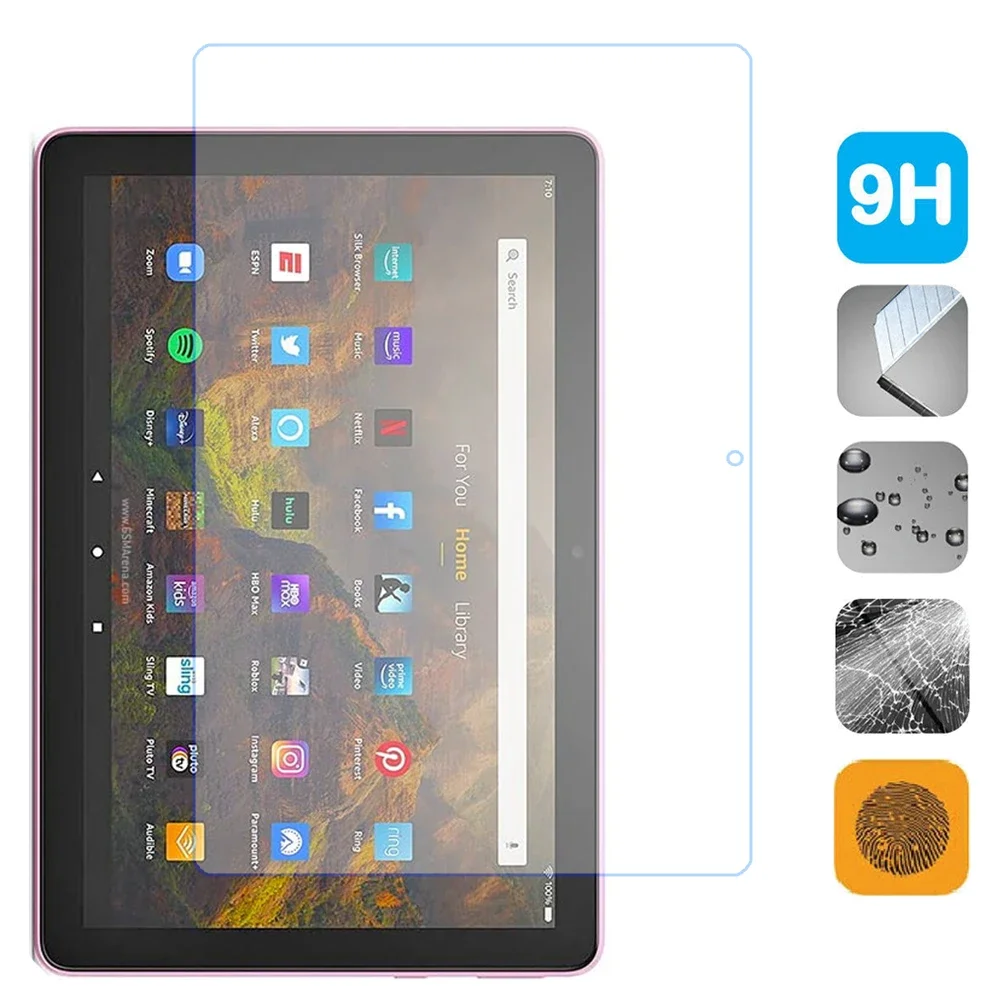 2 Packs Tempered Glass For All-new Amazon Fire HD 10 2023 10.1 inch Protective Film For Fire HD 10 2023 Tablet Screen Protectors