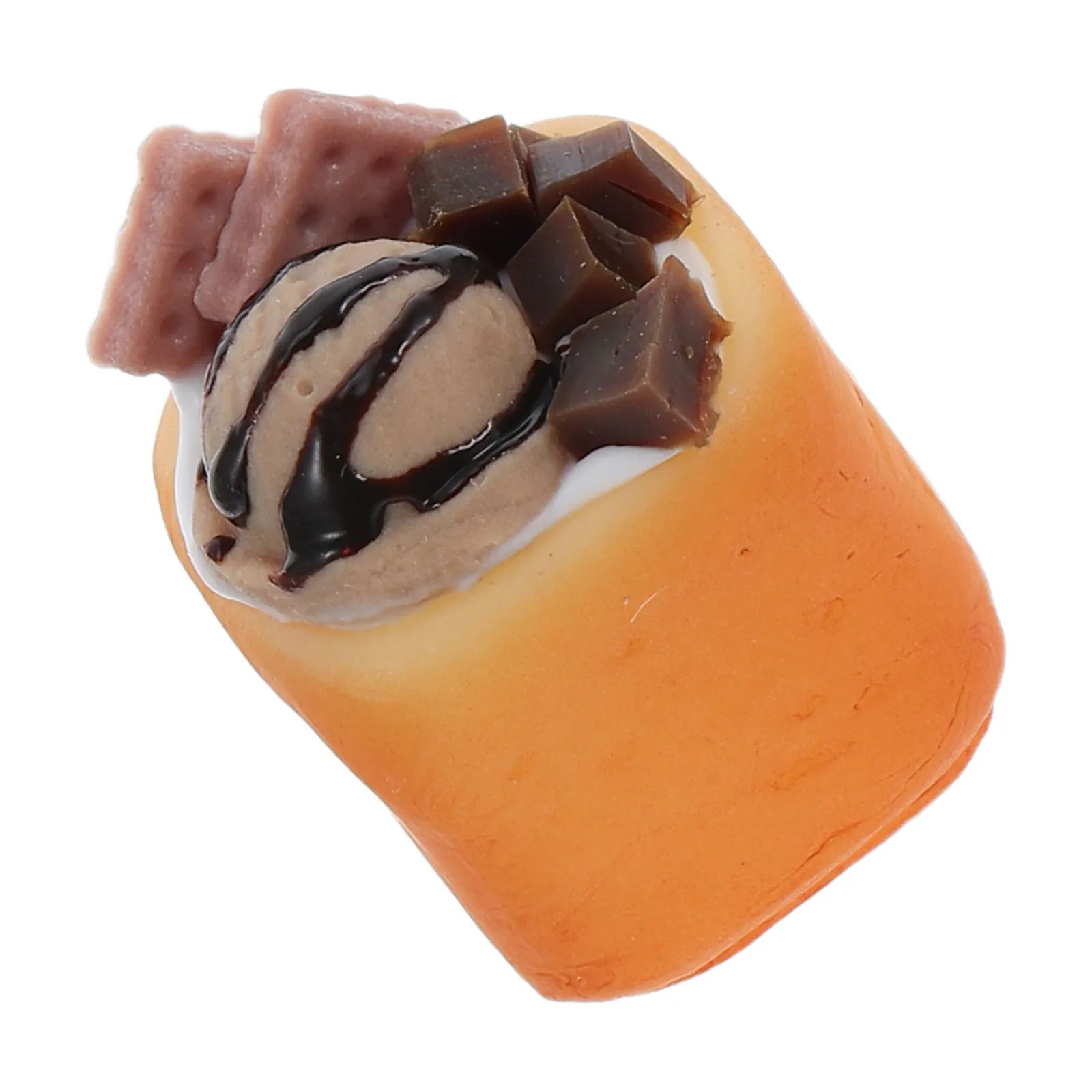 1pcs Miniature Dessert Model: Realistic Ice Cream Toast For Dollhouse Bakery Cafe Kitchen Decor Mini Food Accessories
