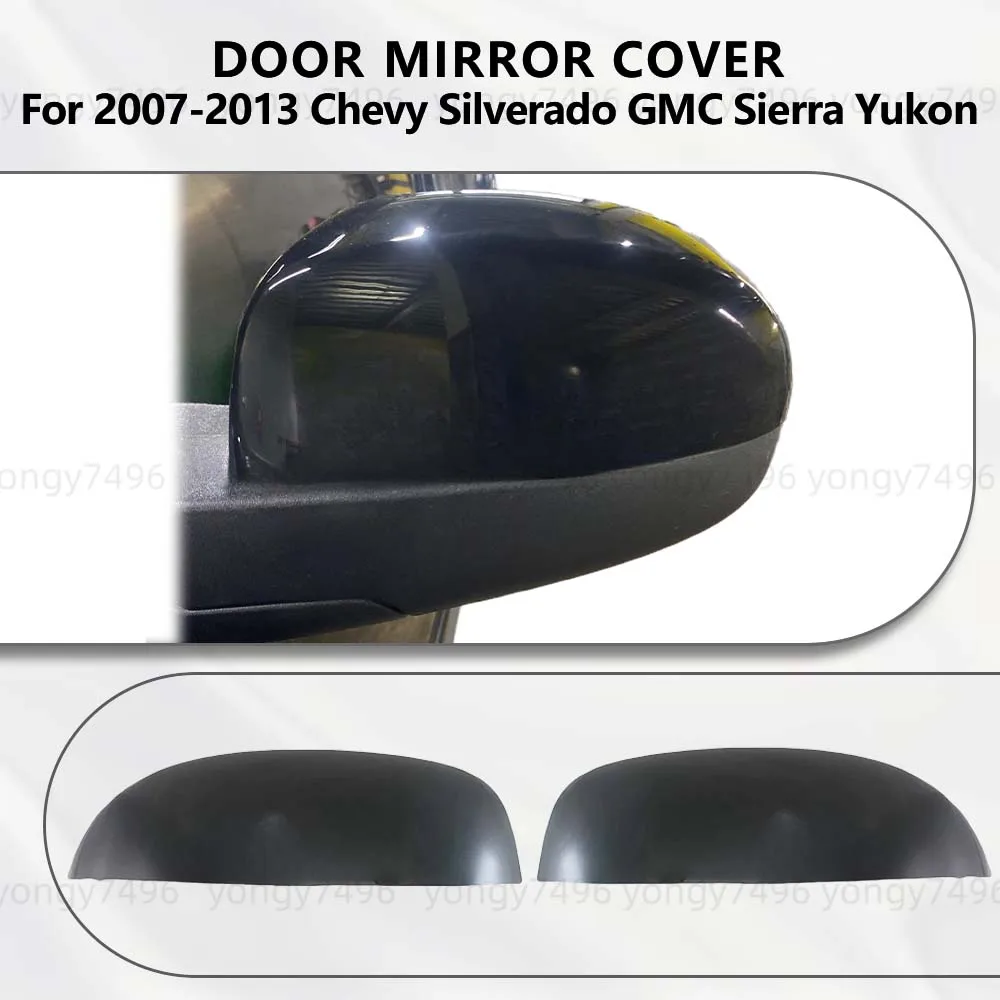 

Rearview mirror housing For 2007 2013 Chevy Silverado GMC Sierra Yukon Carbon Fiber Chrome Silver Gloss Black Door Mirror Cover