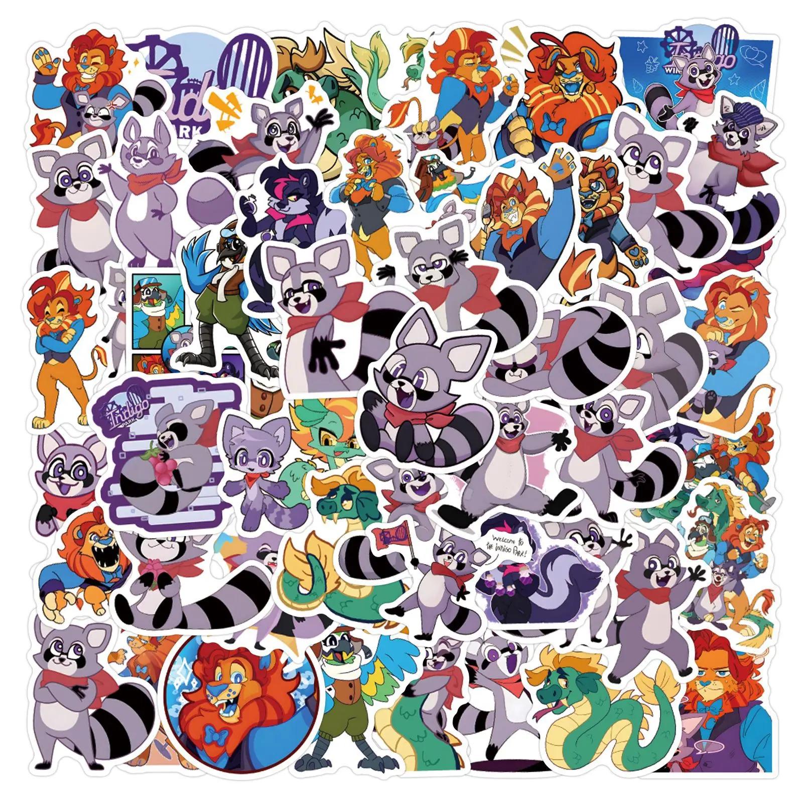 10/30/55 Stuks Indigo Park Stickers Cartoon Graffiti Sticker Spel Diy Bagage Laptop Telefoon Gitaar Auto Fiets Skateboard Stickers Speelgoed